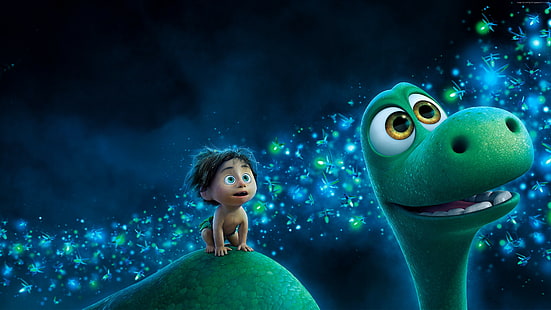 мальчик, Pixar, динозавр, брахиозавр, хороший динозавр, HD обои HD wallpaper