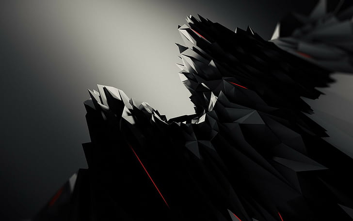 diseño gráfico abstracto, negro, Fondo de pantalla HD
