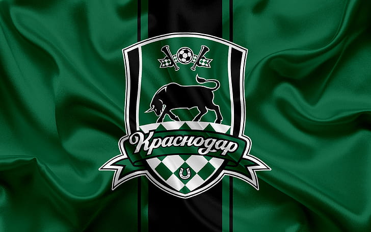 Soccer, FC Krasnodar, Emblem, Logo, HD wallpaper