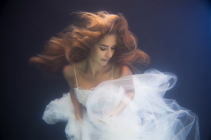 wanita, di bawah air, Wallpaper HD