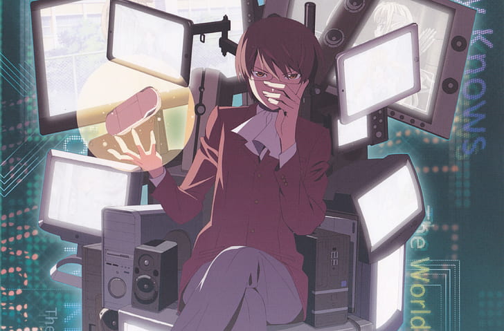 Anime, Le monde que Dieu seul sait, Keima Katsuragi, Fond d'écran HD