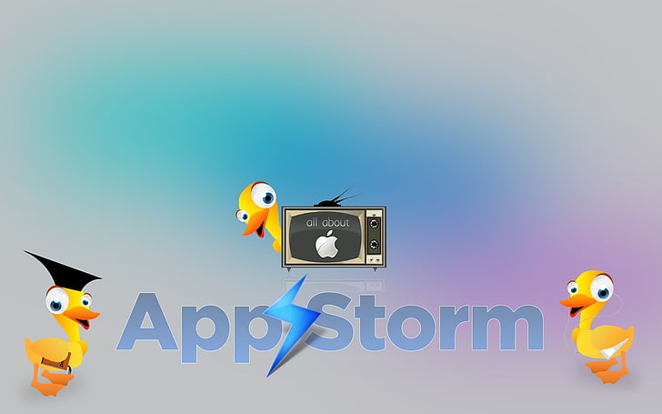App storm, Apple, Mac, Ducks, Monitor, Desarrollo, Fondo de pantalla HD