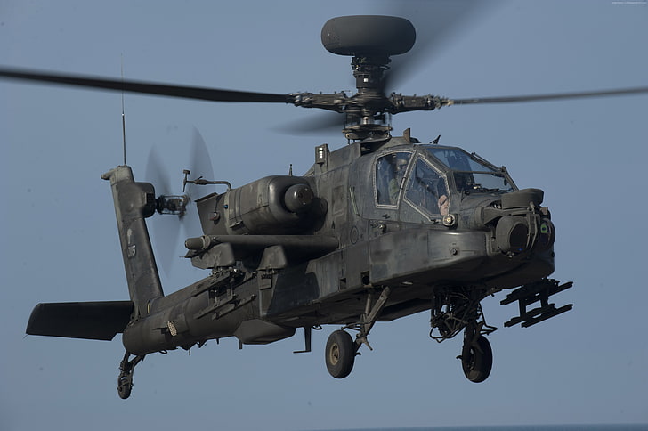 helicóptero de ataque, exército dos EUA, força aérea dos EUA, Apache AH-64, HD papel de parede
