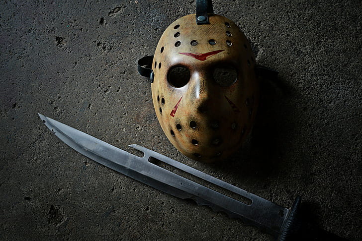 máscara, machete, Jason Voorhees, Fondo de pantalla HD