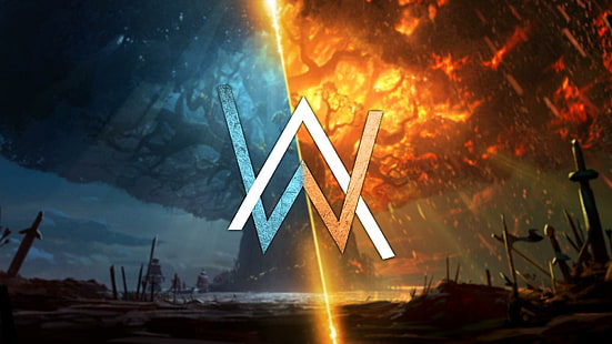 Алан Уолкер, логотип Алана Уокера, World of Warcraft, World of Warcraft: Битва за Азерот, HD обои HD wallpaper