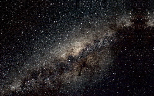 серая и черная туманность, космос, Млечный Путь, HD обои HD wallpaper