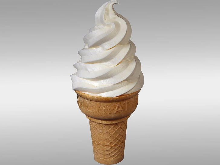 vanilla ice cream, ice cream, sweet, cream, HD wallpaper