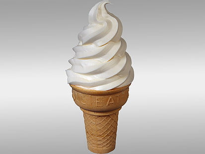 ванильное мороженое, мороженое, сладкое, сливки, HD обои HD wallpaper