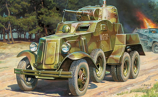 zielono-brązowy czołg bojowy, działo, sztuka, działa, podwozie, II wojna światowa, oznaczenie, załoga, samochód pancerny, fabryka, radziecki, średni, kaliber, WW2., opracowany, GAZ-AAA, 45 mm, BA-10, Izhora, Biuro, 1938–1941, 2x7, ludzie, DT-29, ciężarówka, projekt, 62 mm, zrekonstruowany, Tapety HD HD wallpaper