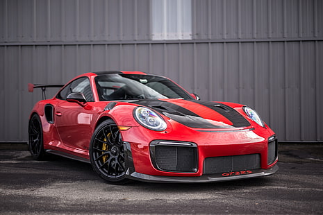 Porsche, Porsche 911 GT2, samochód, Porsche 911, czerwony samochód, samochód sportowy, pojazd, Tapety HD HD wallpaper