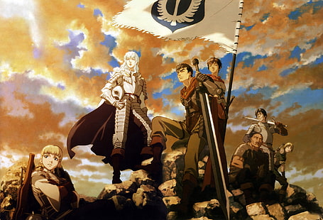 Anime, Berserker, Guts, Griffith, Casca, Band of the Hawk, HD-Hintergrundbild HD wallpaper