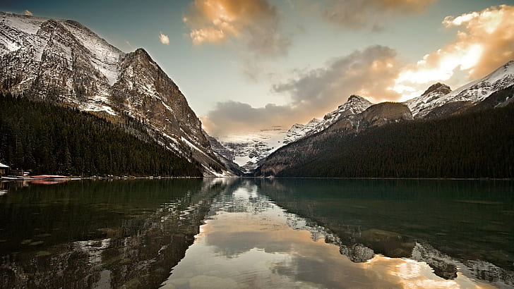 Sjö, berg, reflektion, natur, sjö, berg, reflektion, natur, HD tapet