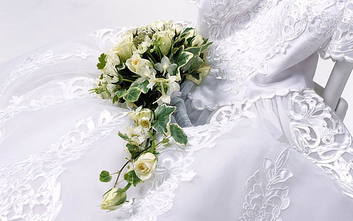 Hochzeit, Blumen, Hochzeitskleid, Fotografie, Schärfentiefe, Hochzeit, Blumen, Hochzeitskleid, Fotografie, Schärfentiefe, HD-Hintergrundbild HD wallpaper
