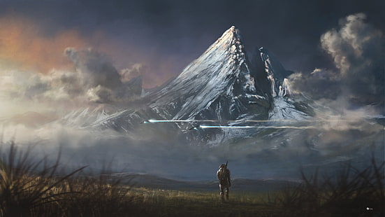 Halo, Halo: Reach, Landscape, Master Chief, Mountain, Sci Fi, HD tapet HD wallpaper