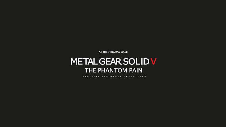 Metal Gear Solid V, Metal Gear Solid V: The Phantom Pain, видео игри, минимализъм, просто, Big Boss, Kojima Productions, Solid Snake, Metal Gear Solid, HD тапет