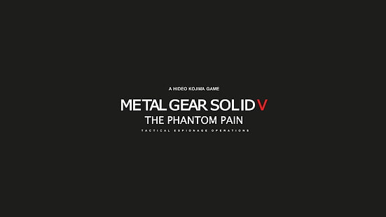 Metal Gear Solid V, Metal Gear Solid V: Der Phantomschmerz, Videospiele, Minimalismus, einfach, Big Boss, Kojima Productions, Solid Snake, Metal Gear Solid, HD-Hintergrundbild HD wallpaper