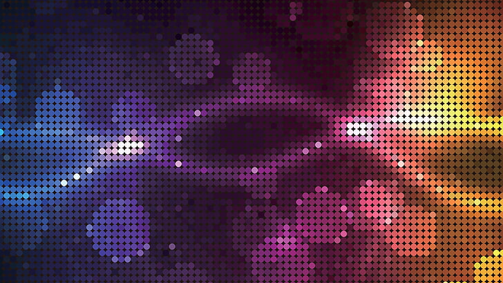 halftone pattern, colorful, vector art, abstract, HD wallpaper