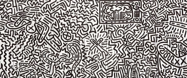 Keith Haring, popkonst, papper, bläck, teckning, HD tapet