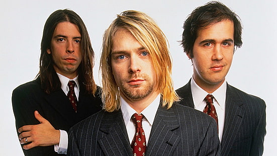 tre man band, nirvana, kurt cobain, krist novoselic, dave grohl, HD tapet HD wallpaper