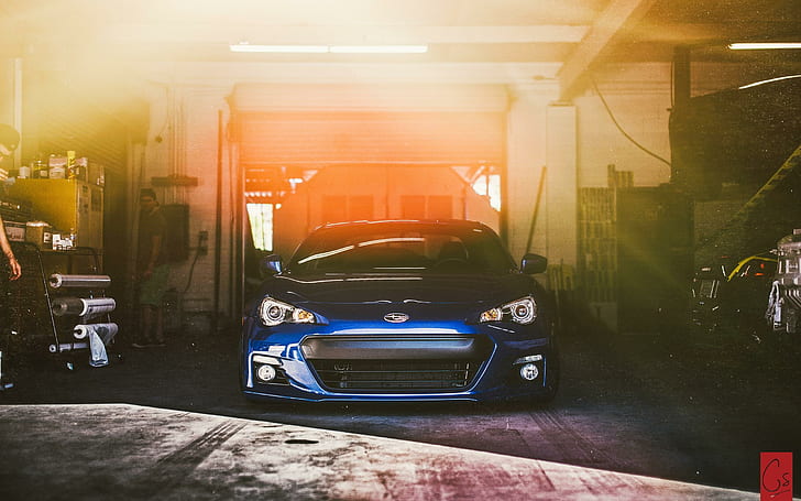 Subaru BRZ Autowerkstatt, Subaru, Garage, HD-Hintergrundbild