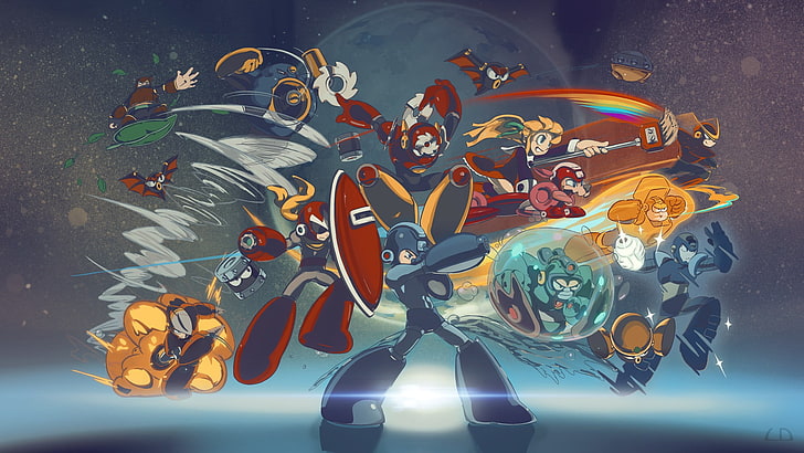 Mega Man poster, Mega Man, rockman, video games, HD wallpaper