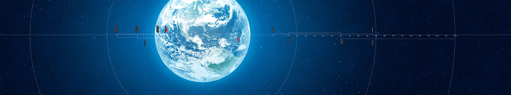 Bumi, ruang, atmosfer, infografis, Wallpaper HD HD wallpaper