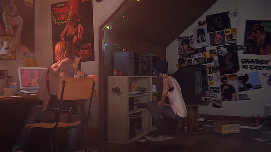 Life Is Strange, Price House, Max Coulfield, Chloe Price, HD тапет HD wallpaper