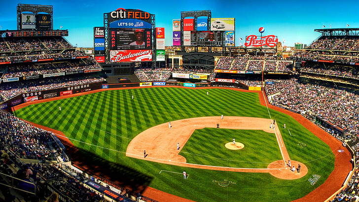 Бейсбольное поле, Нью-Йорк, США, Бейсбольное поле, Нью-Йорк, США, HD обои