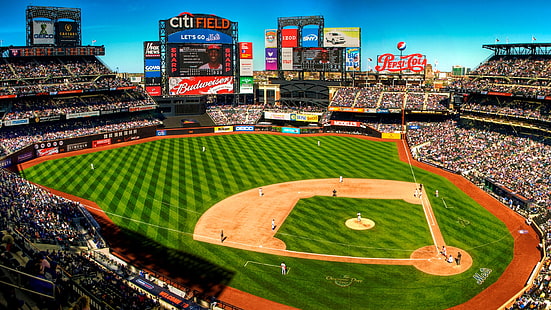 Baseballfeld, New York, USA, Baseball, Feld, New York, USA, HD-Hintergrundbild HD wallpaper