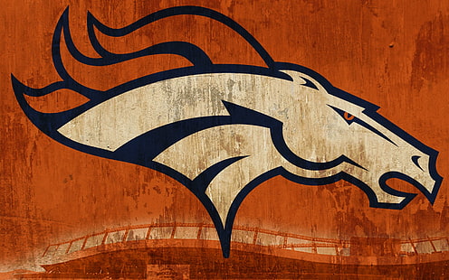 Denver Broncos Logo, Denver Broncos, Fußball, Logo, HD-Hintergrundbild HD wallpaper