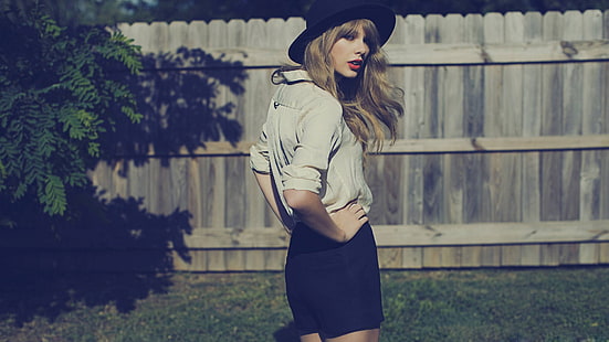 Taylor Swift, Taylor Swift, celebrity, blonde, hat, singer, women, HD wallpaper HD wallpaper