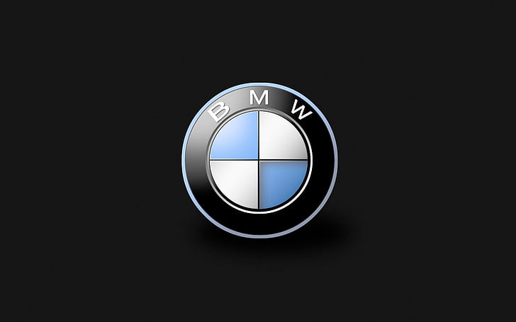 BMW Logo, black, cars, logo, background, HD wallpaper