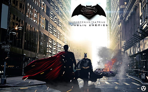 Batman VS Süpermen vektör, Süpermen, Batman, HD masaüstü duvar kağıdı HD wallpaper