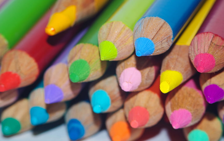 color, pencils, drawing, stylus, HD wallpaper