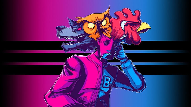 1600x900 px Hotline Miami Roosters wolf Video Games Guild Wars HD Art , wolf, 1600x900 px, Hotline Miami, Roosters, HD wallpaper