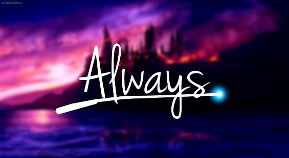 Always Harry Potter, always text on black and pink background, Movies, Harry Potter, HD wallpaper HD wallpaper
