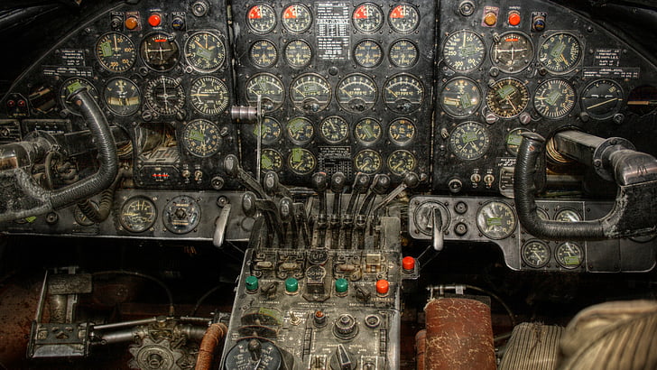 aircraft, aviation, cockpit, HD wallpaper