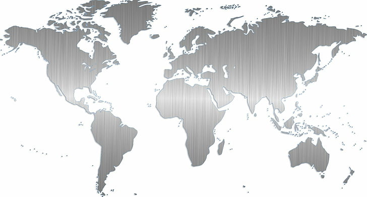 weißer Hintergrund, digitale Kunst, Weltkarte, Kontinente, Europa, Asien, Nordamerika, Südamerika, Afrika, Australien, Karte, Welt, HD-Hintergrundbild