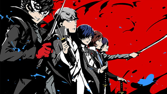 Persona, Anime, Joker (Persona), Persona 2, Persona 3, Persona 4, Persona 5, Videospel, Yu Narukami, HD tapet HD wallpaper