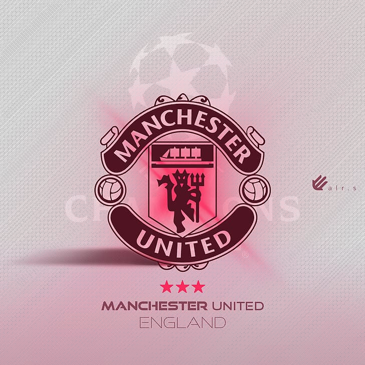  Fútbol, ​​Manchester United, logo, Champions League, clubes, diseño gráfico, Fondo de pantalla HD