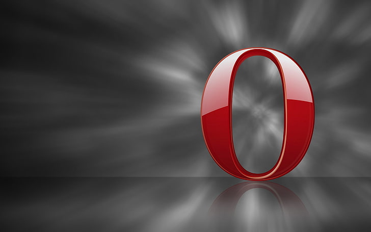 Opera Mini logo, opera, browser, logo, background, HD wallpaper