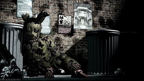 Freddy’nin Beş Gecesi, Freddy’nin Beş Gecesi, Springtrap (Freddy’nin Beş Gecesi), HD masaüstü duvar kağıdı HD wallpaper
