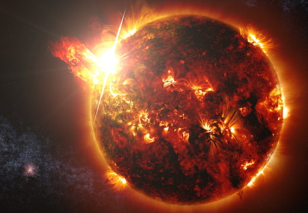 солнце иллюстрация, космос, солнце, НАСА, солнце, обои, HD обои HD wallpaper