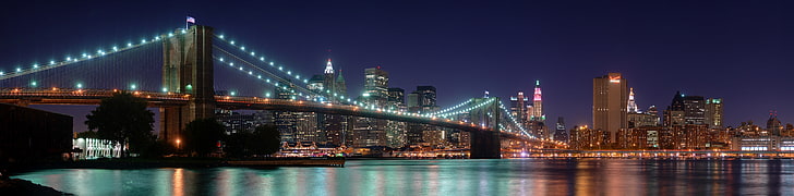 Бруклинский мост ночью, Бруклинский мост, Нью-Йорк, Соединенные Штаты, Нью-Йорк, Город, Путешествия, Ночь, Фотошоп, Река, Цикл, Мост, Бруклин, Панорамный, Манхэттен, Центр города, Исследовать, Тур, визит, Юнайтедс, Нью-Йорк, Ориентир, восточная река, самые старые мосты, туристические достопримечательности, HD обои