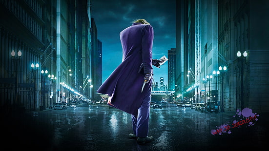 DC The Joker цифровые обои, Бэтмен, Темный рыцарь, Хит Леджер, фильмы, Джокер, HD обои HD wallpaper