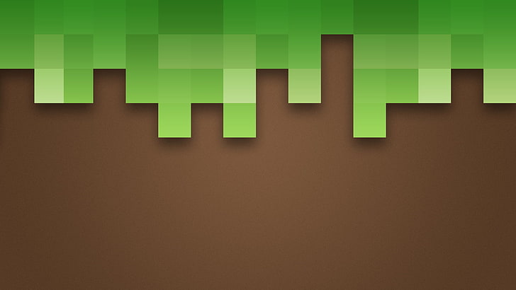 خلفية ماين كرافت خضراء وسوداء ، Minecraft ، الأوساخ ، العشب ، الماس، خلفية HD