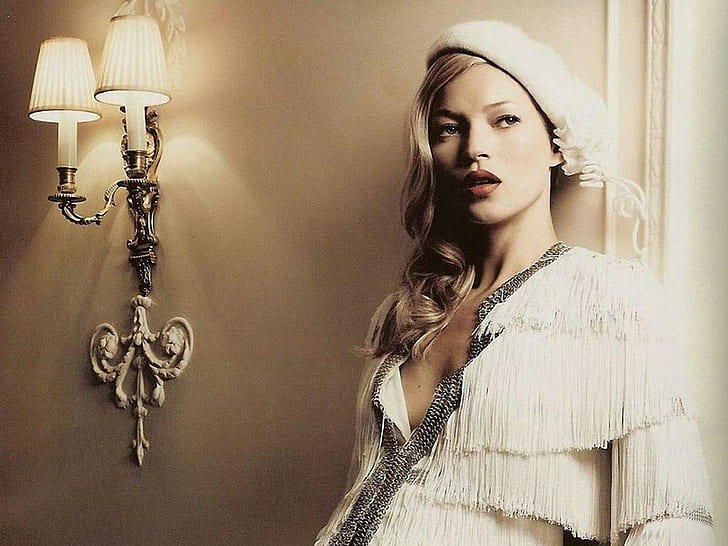 Kate Moss High Definition, sonce a doppia parete in bianco e nero, kate moss, celebrità, celebrità, hollywood, kate, muschio, alta definizione, Sfondo HD