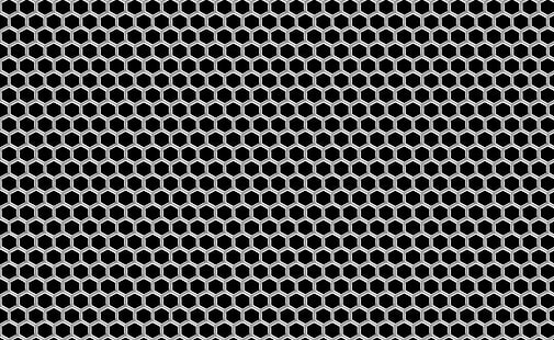 Grade hexagonal, papel de parede cinza do favo de mel, Aero, padrões, hexagonal, grade, HD papel de parede HD wallpaper