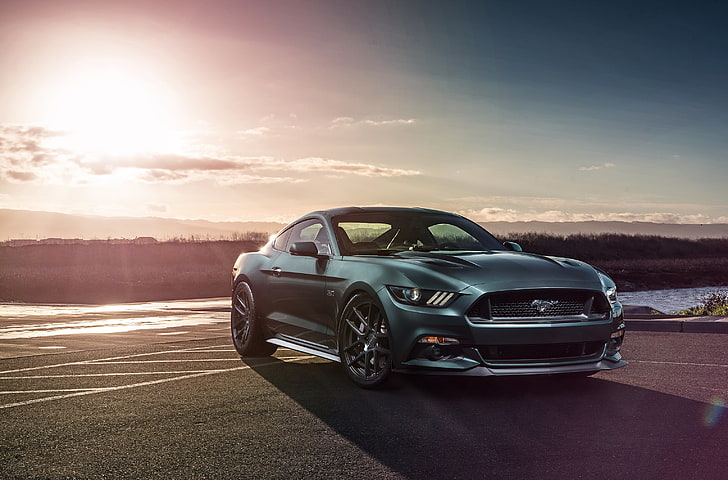 Black Ford Mustang Coupe Ford Mustang Gt Ford Side View Sports Car Hd Wallpaper Wallpaperbetter