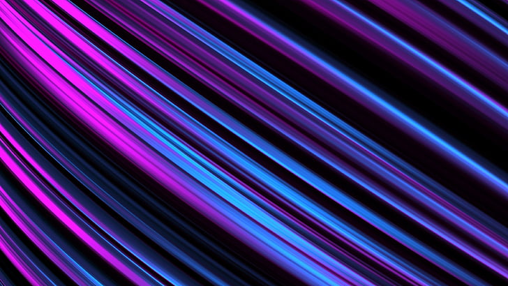 lines, stripes, abstract, obliquely, dark, shine, digital art, blue, purple, 3d, light, line, glowing, motion, illustration, HD wallpaper